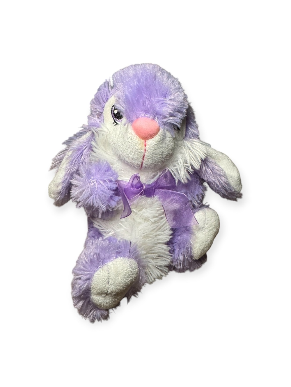 Dan Dee Collector’s Choice Purple Bunny Rabbit Vintage Plushie Bow Tie GC